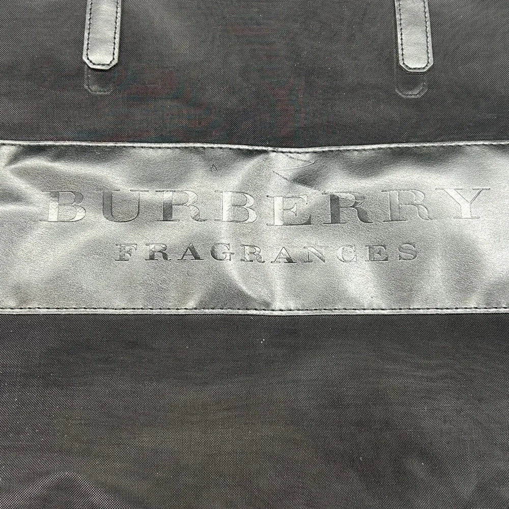 Burberry Fragrances Large Black Tote‎ Bag Shopper Travel Weekender Promotional